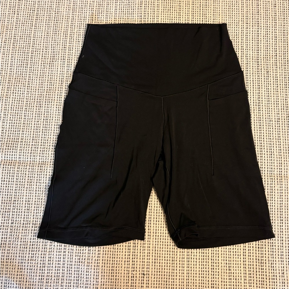 Abercrombie & Fitch Black High-Rise Athletic Bike Shorts
